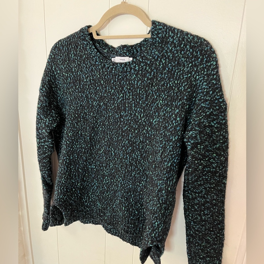 Vince Black and Green Sweater